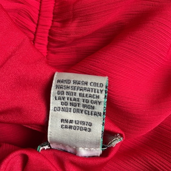 Flying Tomato🍅 Maxi Dress Red Color Spaghetti Straps Tiered Ruffle Skirt V-Neck - Picture 6 of 6